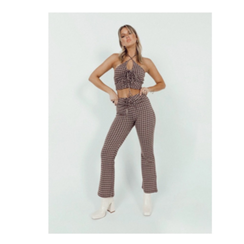 Princess Polly Plaid Halter Top